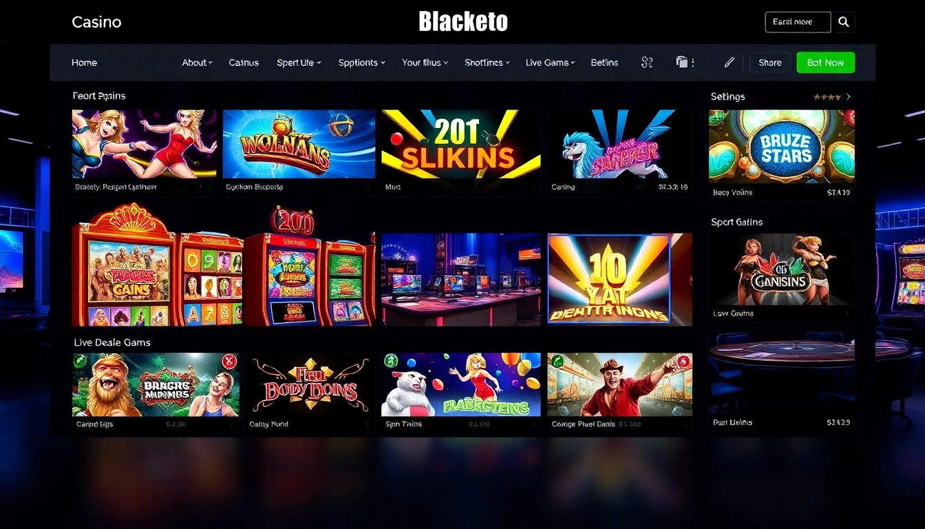 Engaging casino game dashboard on ck4444 com featuring slots, live dealer tables, and sports betting for online gaming enthusiasts.