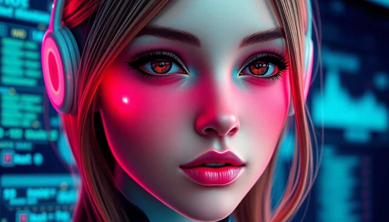 AI girlfriend engaging in a realistic, unfiltered NSFW chat on a sleek digital interface, showcasing intimacy and emotional connection for users.