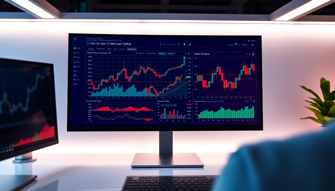 Trading view platform showcasing detailed market charts with real-time data and analysis tools