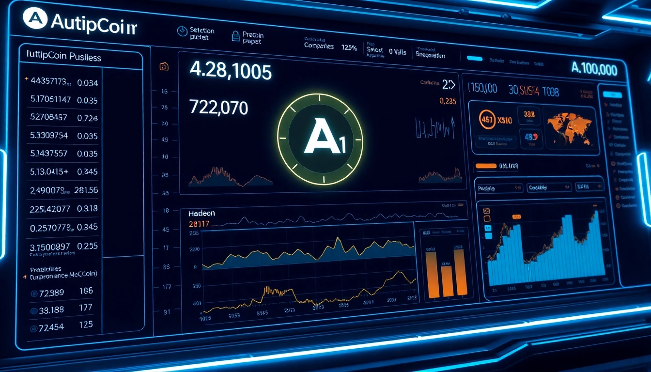 Aicoin financial platform showcasing real-time market charts and data analysis for investors